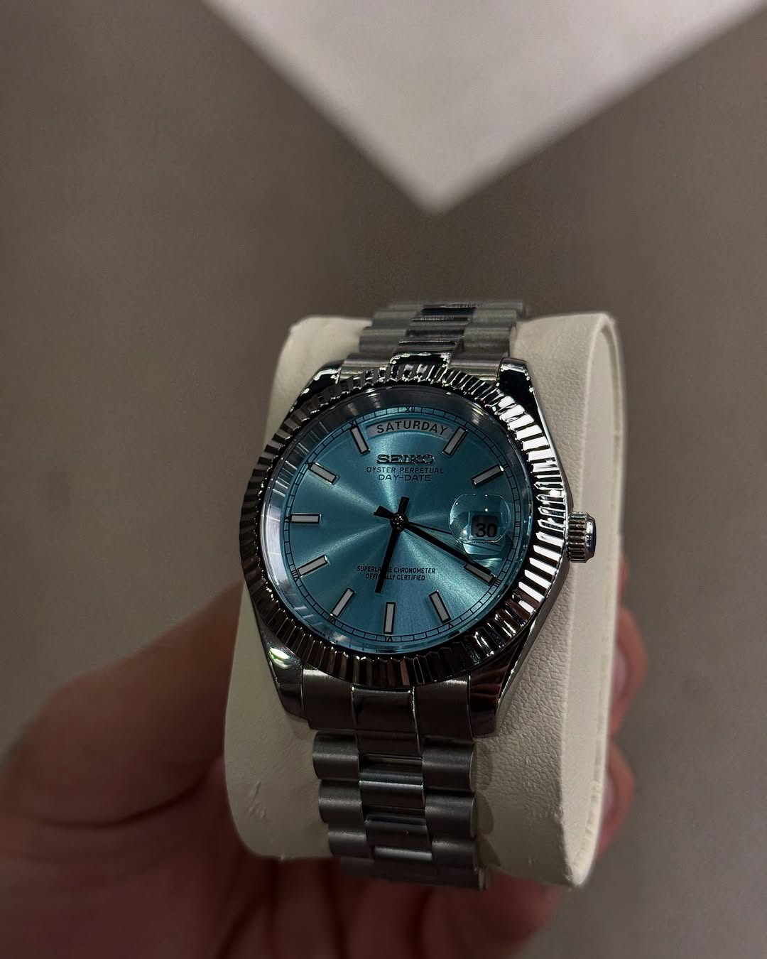 Tiffany blue Roman dial