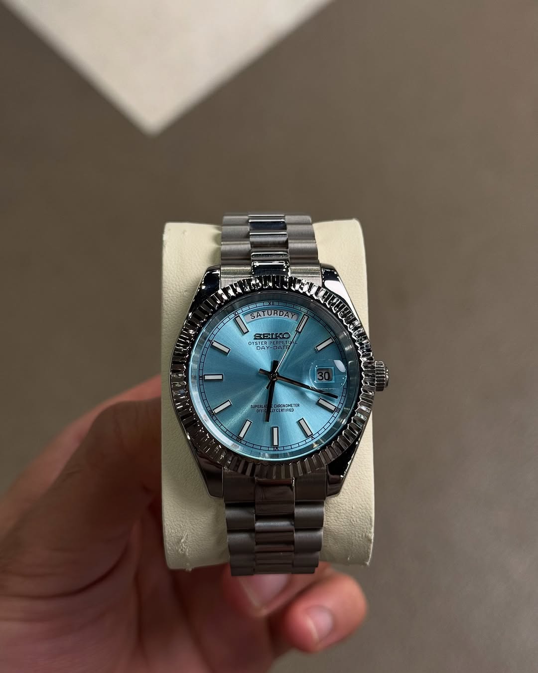 Tiffany blue Roman dial